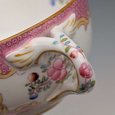 1920年代 英国ミントン カップ&ソーサー ピンクコカトリス マイヤー・エンポーリアム特注品