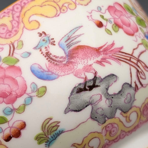 1920年代 英国ミントン カップ&ソーサー ピンクコカトリス マイヤー・エンポーリアム特注品