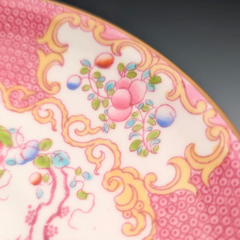 1920年代 英国ミントン カップ&ソーサー ピンクコカトリス マイヤー・エンポーリアム特注品