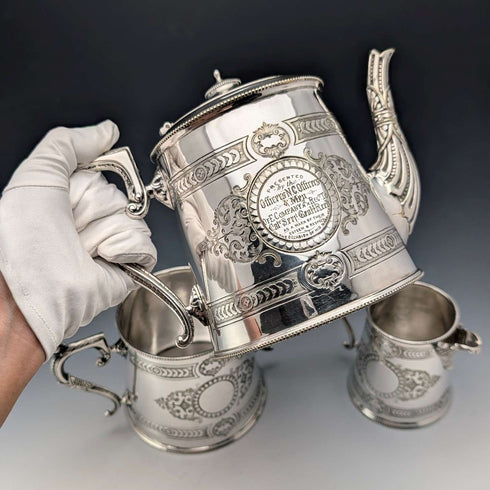 英國古董鍍銀茶具,約1900年,Mappin & Webb出品