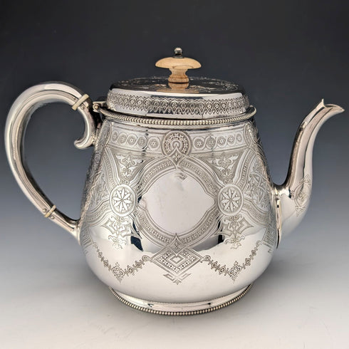 英国アンティーク シルバープレート製 ティー&コーヒーセット