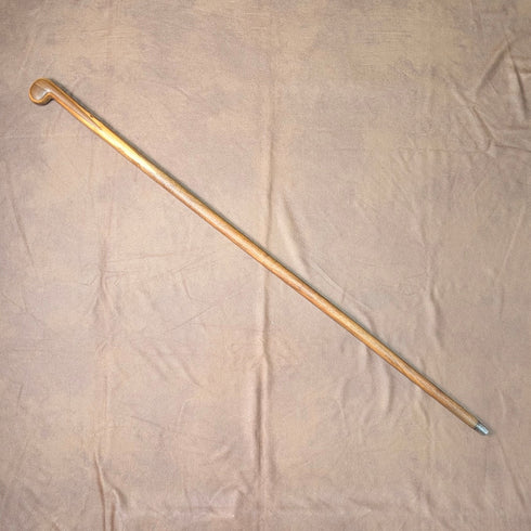 20世紀早期棕褐色手杖,鑲嵌圓環手柄,長89厘米