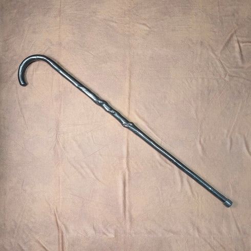 20世紀前半 ねじれブラックシャフト 曲がりハンドル ステッキ 杖 90cm