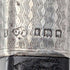 1934 British Vintage Square Shaft, Curved Handle, Sterling Silver Ornamented Walking Stick, 85cm, J Howell & Co.