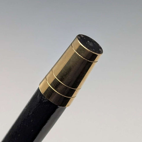 1934 British Vintage Square Shaft, Curved Handle, Sterling Silver Ornamented Walking Stick, 85cm, J Howell & Co.