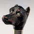 1935 British Vintage Brown Shaft Dog Head Handle Sterling Silver Cane 86cm Jonathan Howell