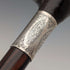 1935 British Vintage Brown Shaft Dog Head Handle Sterling Silver Cane 86cm Jonathan Howell