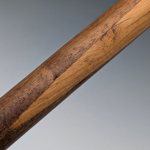 20世紀早期棕褐色手杖,鑲嵌圓環手柄,長89厘米