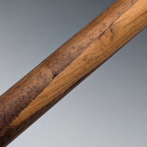 20世紀前半 ブラウン&タン 寄木ロンデルハンドル ステッキ 杖 89cm