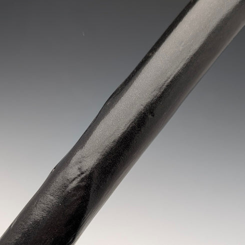 20世紀前半 ねじれブラックシャフト 曲がりハンドル ステッキ 杖 90cm