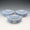 British Vintage Wedgwood Jasperware Box Trio in Pale Blue