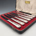 Circa 1961 British Vintage Sterling Silver Handle Tea Knife Set of 6 in Viner's Case