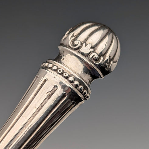 1907 British Antique Sterling Silver Handle Bread Fork by William Yates