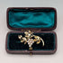 Antique 9ct Gold & Pearl Grape Brooch in Case