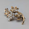 Antique 9ct Gold & Pearl Grape Brooch in Case