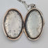 Vintage Sterling Silver Oval Locket Pendant with Sterling Silver Necklace, 15.2g Total