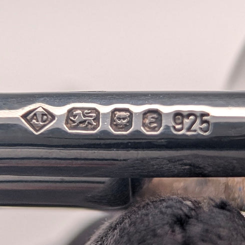 1979年英國登喜路 (Dunhill) 出品的復古純銀袖扣,附原廠盒