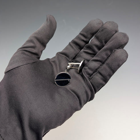 1979年英國登喜路 (Dunhill) 出品的復古純銀袖扣,附原廠盒