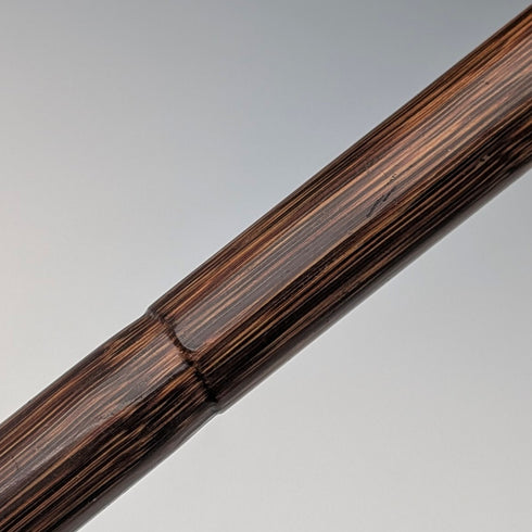 1910年英國古董棕色杖身彎柄純銀裝飾輕便手杖,90厘米