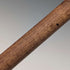 1909 British antique brown shaft engraved sterling silver walking stick with rondelle handle, 88cm
