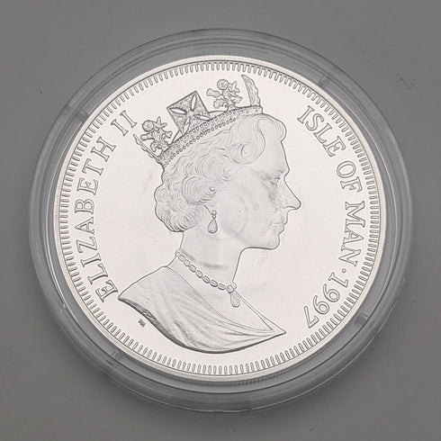 British Isle of Man Silver Crown Coin "History of Cats: Miacis dinichtis" PobjoyMint Case and Instructions Included