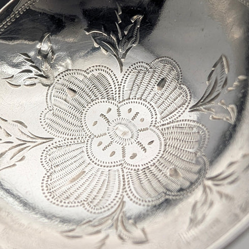 1865 British Antique Sterling Silver Tea Caddy Spoon, 12.5g, Charles Boynton