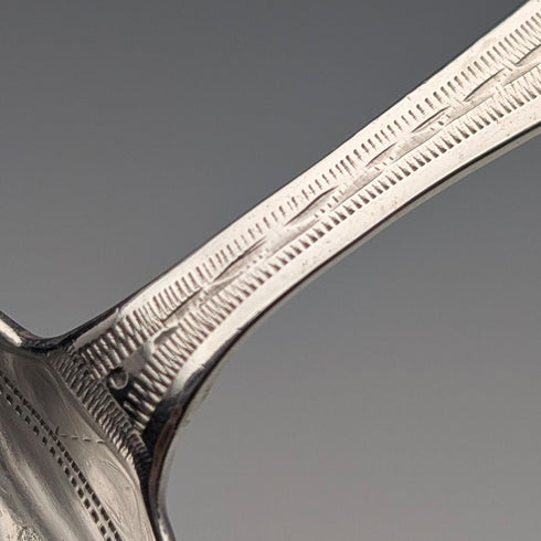 1865 British Antique Sterling Silver Tea Caddy Spoon, 12.5g, Charles Boynton