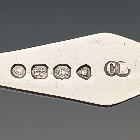 1865年 英国アンティーク 純銀製 ティーキャディースプーン 12.5g Charles Boynton