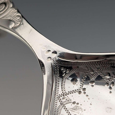 1891 British Antique Sterling Silver Tea Caddy Spoon, 15.6g, Charles Boynton