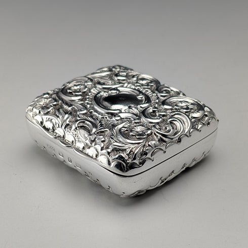 1893 British Antique Sterling Silver Trinket Box, 31g, Henry Matthews