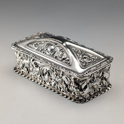 1905年 英国アンティーク 純銀製 トリンケットボックス 38g Thomas Bishton