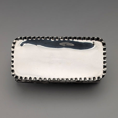 1905 British Antique Sterling Silver Trinket Box, 38g, Thomas Bishton