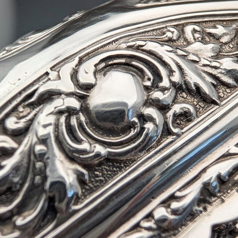 1905 British Antique Sterling Silver Trinket Box, 38g, Thomas Bishton