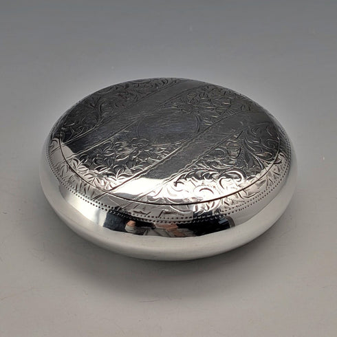 1912 British Antique Sterling Silver Pebble-Shaped Snuff Box, 78g, Walker & Hall