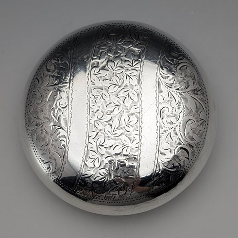 1912 British Antique Sterling Silver Pebble-Shaped Snuff Box, 78g, Walker & Hall