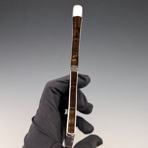 1896年 英国アンティーク スクロール装飾 純銀製カードケース 55g Frederick Marson