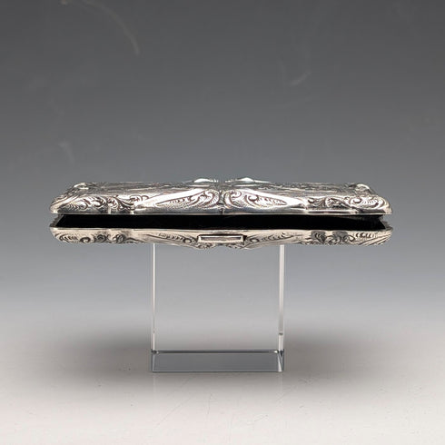 1903 British Antique Sterling Silver Double-Opening Card Case by EJ Houlston