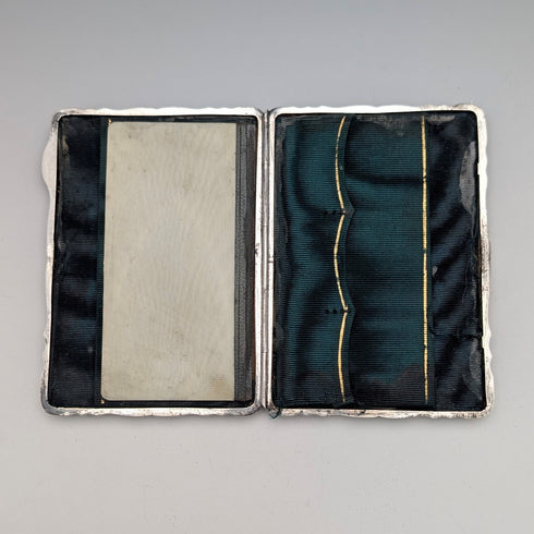 1903 British Antique Sterling Silver Double-Opening Card Case by EJ Houlston
