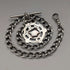 Circa 1905 British Vintage Sterling Silver Albert Chain, 54g, Sterling Silver Medal Fob