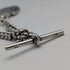 Circa 1930 British Vintage Sterling Silver Albert Chain, 38g, Sterling Silver Medal Fob