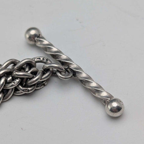 Circa 1897 British Antique Sterling Silver Albertina 25g Sterling Silver Tassel Fob