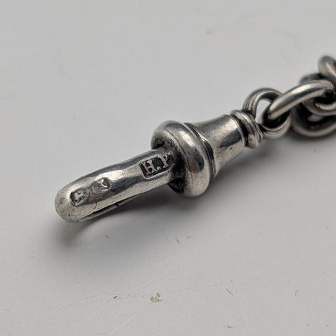 Circa 1897 British Antique Sterling Silver Albertina 25g Sterling Silver Tassel Fob