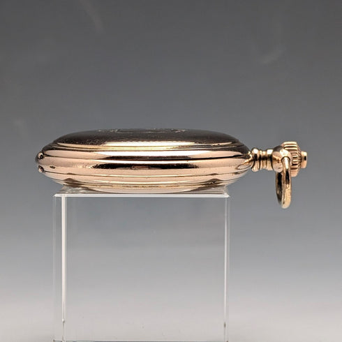 1912年頃 アンティーク ロンジン 懐中時計 金張りハンターケース Cal18.50 動作良好