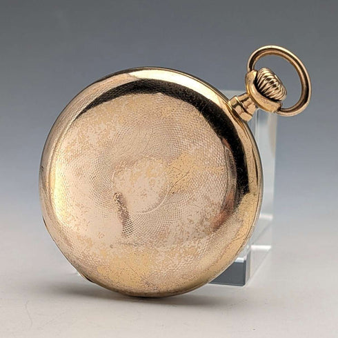 約1935年產歐米茄古董懷錶,鍍金開面,丹尼森錶殼,走時良好