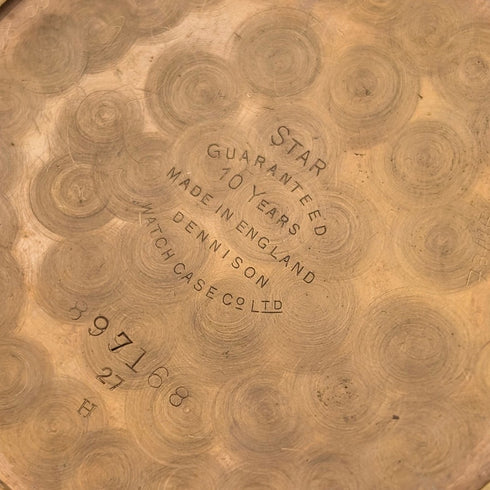 Circa 1935 Vintage Omega Pocket Watch, Gold-Plated Open Face, Denison Case, Working Condition: Excellent