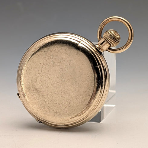 1910年代 英国アンティーク ラッセル 懐中時計 金張りハンターケース 動作良好