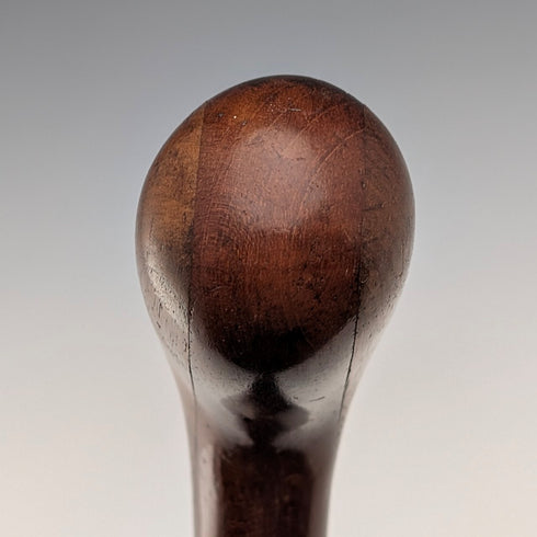 British Vintage Marquetry Brown Shaft Sunday Walking Stick, 87cm