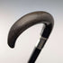 1902 British Antique Black Shaft Horn Handle Sterling Silver Decorated Walking Stick 90cm