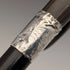 1902 British Antique Black Shaft Horn Handle Sterling Silver Decorated Walking Stick 90cm