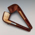 Antique British sterling silver meerschaum pipe in case
